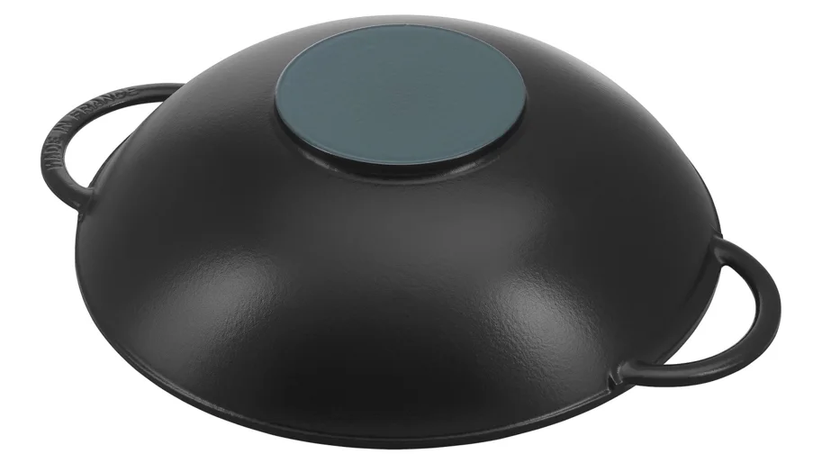 Wok schwarz mit Glasdeckel 5.7lt., 37cm