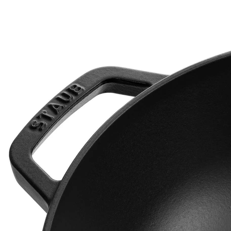 Wok mit Glasdeckel schwarz 4.4 lt., 30cm