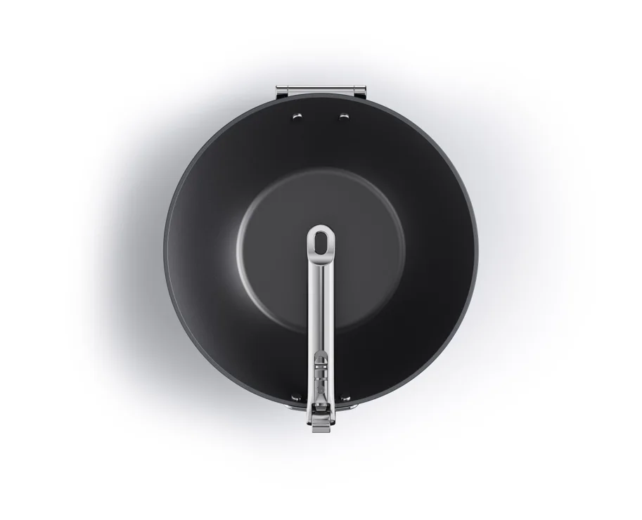 Space Wok D32cm Edelstahl m. Klappgriff ohne Deckel antihaft
