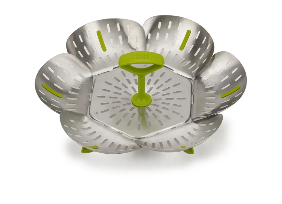 Bloom Steel Zusammenklappbarer Dampfgarein. Edelstahl Grün