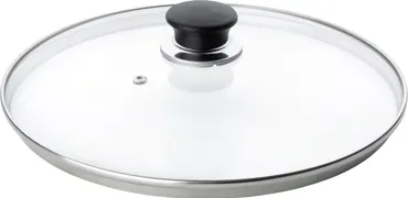 Glasdeckel mit Edelstahlrand D24cm