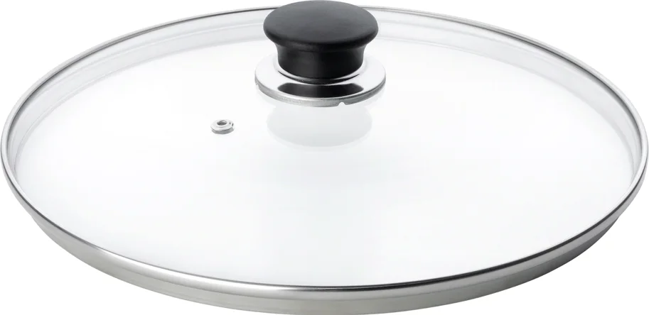 Glasdeckel mit Edelstahlrand D28cm