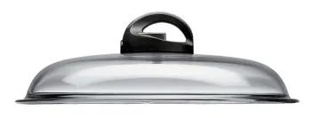 Glasdeckel mit Dampfventil hoch D24cm