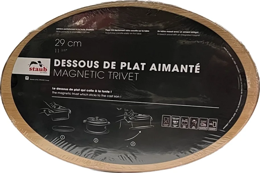 Untersetzer magnetisch 29cm, oval, Buche