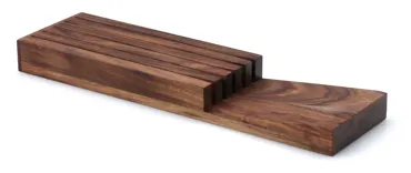 Akazie Messerblock liegend für 5 Messer, 39x11cm
