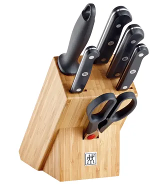 7tlg. Gourmet Messerblockset natur