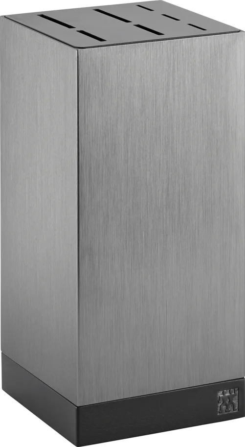 Messerblock Aluminium, leer 25x12x12cm
