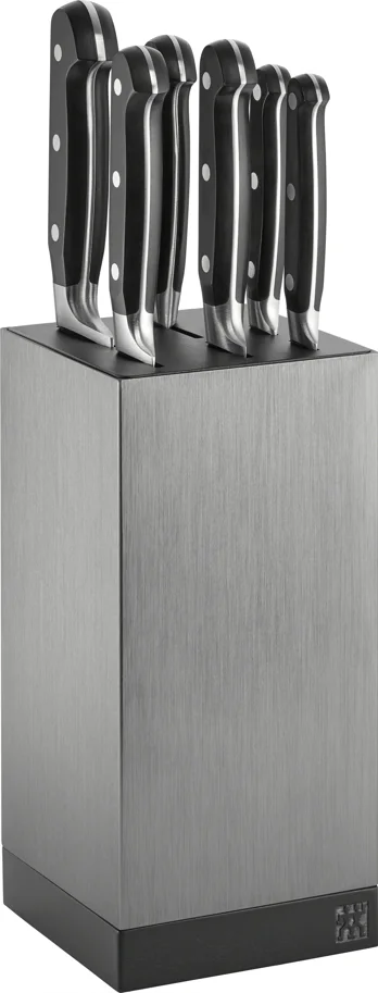 Messerblock Aluminium, leer 25x12x12cm