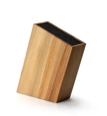 Eiche Messerblock mit flexiblem Einsatz schräg, 28,5x8x19cm