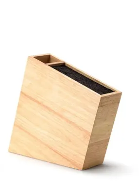 Gummibaum Messerbl. schräg flex. Einsatz/Behälter,31x9x28 cm