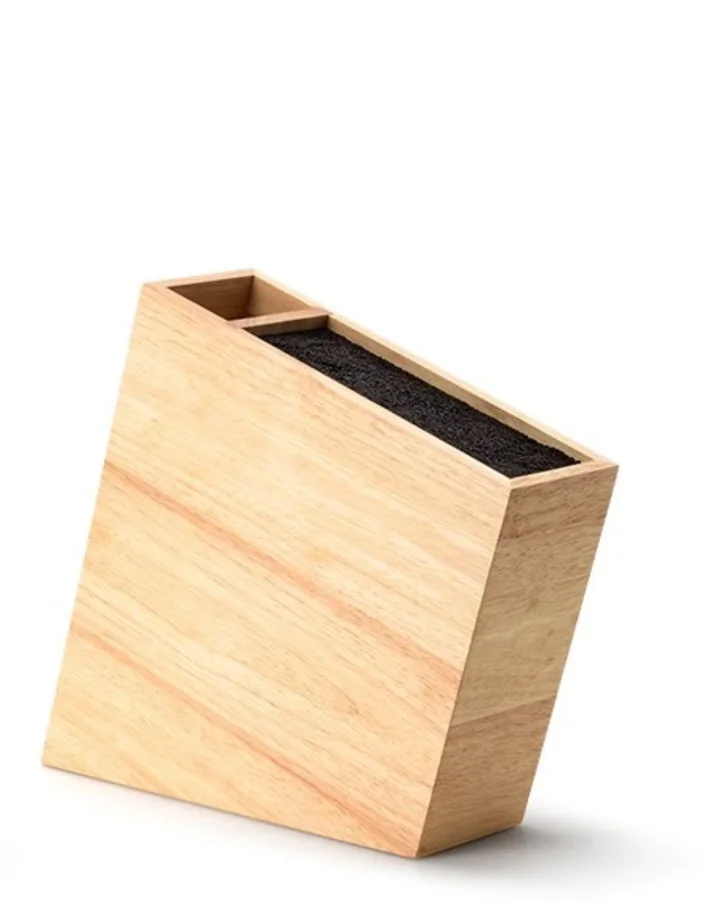 Gummibaum Messerbl. schräg flex. Einsatz/Behälter,31x9x28 cm