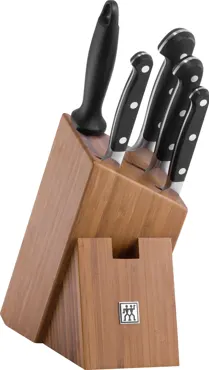 6tlg. Pro Messerblock Bambus
