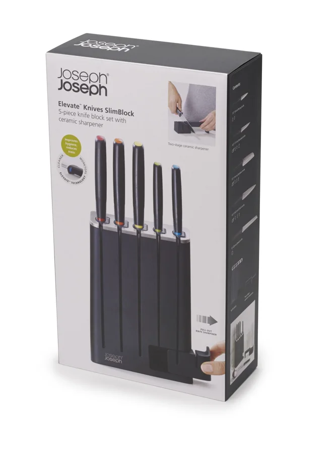 Elevate Knives SlimBlock 5tlg. Messers. mit Messerschl.-Schw