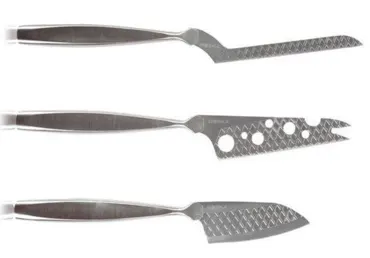 Käsemesser-Set Monaco+ silber Edelstahl 277x143x20mm