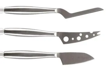 Käsemesser-Set Copenhagen silber Edelstahl 277x143x20mm