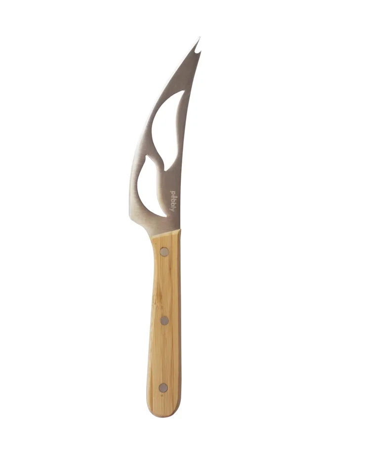 2er Set Käsemesser, Bambus u. Edelstahl, 22cm