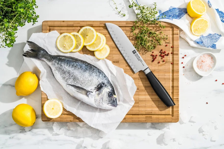 All Star Santoku m. Kullen 180, chrome-silber