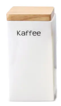 Keramik Vorratsdose quadr. mit Holzdeckel 1000ml