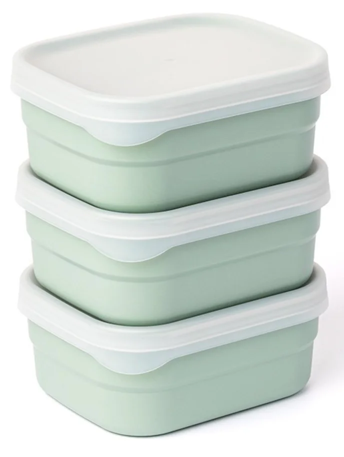 3er Set Optifridge Bio 400ml 115X95X50mm grün