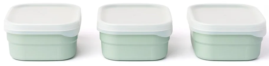 3er Set Optifridge Bio 400ml 115X95X50mm grün