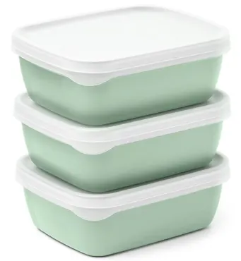 3er Set Optifridge Bio 600ml 122X153X57mm grün