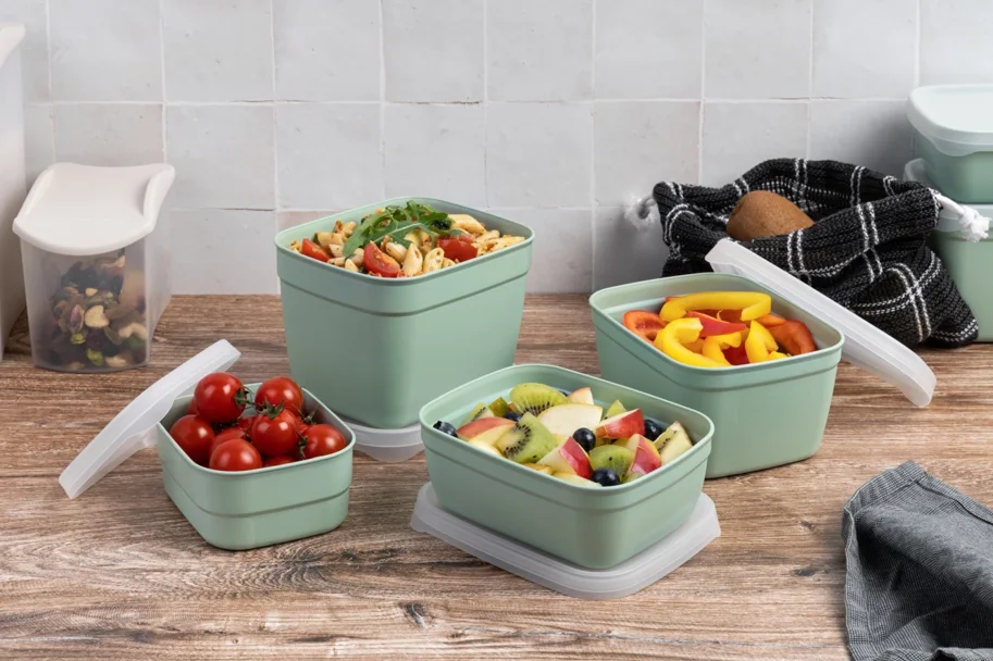 3er Set Optifridge Bio 600ml 122X153X57mm grün