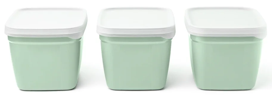 3er Set Optifridge Bio 1200ml 122X153X105mm grün