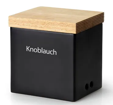 Keramik Vorratsdose, schwarz, 14x12xH15,5cm