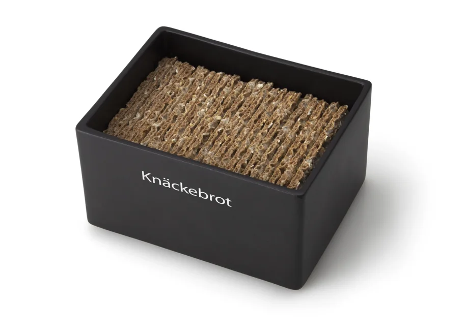 Keramik Vorratsdose, schwarz, 17.5x13.5x11 cm