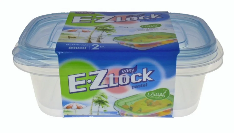 2er Set Vorratsdosen EZ Lock pastell 0.89lt