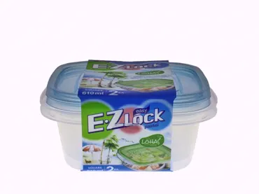 2er Set Vorratsdosen EZ Lock quadratisch 0.97lt