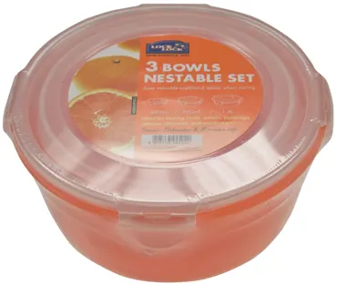 3er Set Vorratsdose rund orange