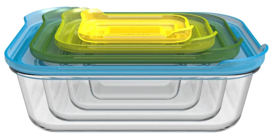 Nest Glas Vorratsbehälter 4tlg. 0.13 0.55 1.3 2.5L