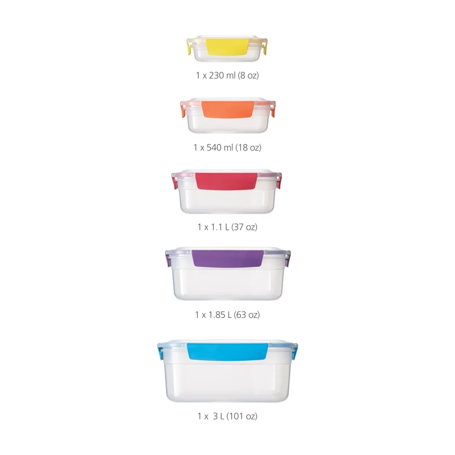 Nest Lock multicolor Vorratsdosenset 5tlg.