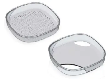 2tlg Flip Aufsätze für Aufbewahrungsboxen 9.5x9.5x1.7cm SAN