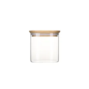 Vorratsglas mit Bambusdeckel 0.8l 11x11x11cm