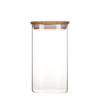 Vorratsglas mit Bambusdeckel 1.4l 11x11x20cm
