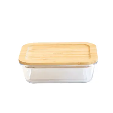 Vorratsglas mit Bambusd. 1.5l, 22x16.5x7.5cm