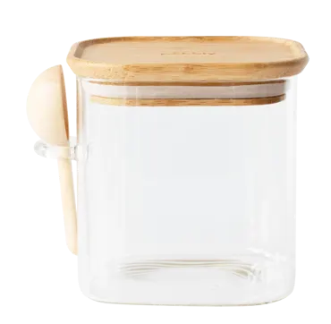 Vorratglas mit Bambusdeckel 0.8l und Messlöffel 5ml