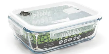 Glas Vorratsdose m. Ventil, rechteckig 1.5lt