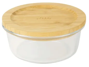 Vorratsglas mit Bambusdeckel, rund, D15x6cm - 620 m