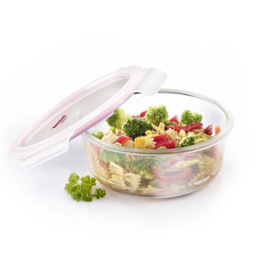 Glas-Frischhaltedose, 950ml, rund
