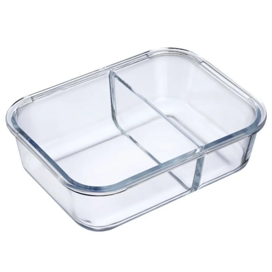 Glas-Frischhaltedose mit 2 separaten Fächern, 1380ml, sb