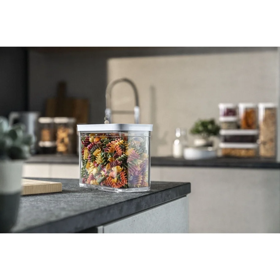 Cube Box 2M, 15.2x21.4x10.7cm, 1.8l, Transparent-weiss