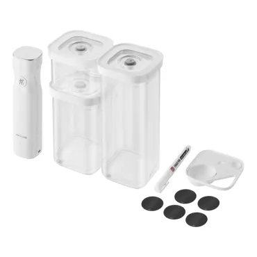 6tlg. Cube Vakuum Starter Set S transparent-weiss