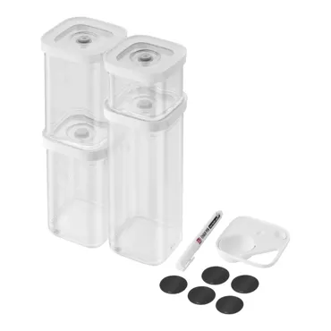 6tlg. Cube Box Set S transparent-weiss