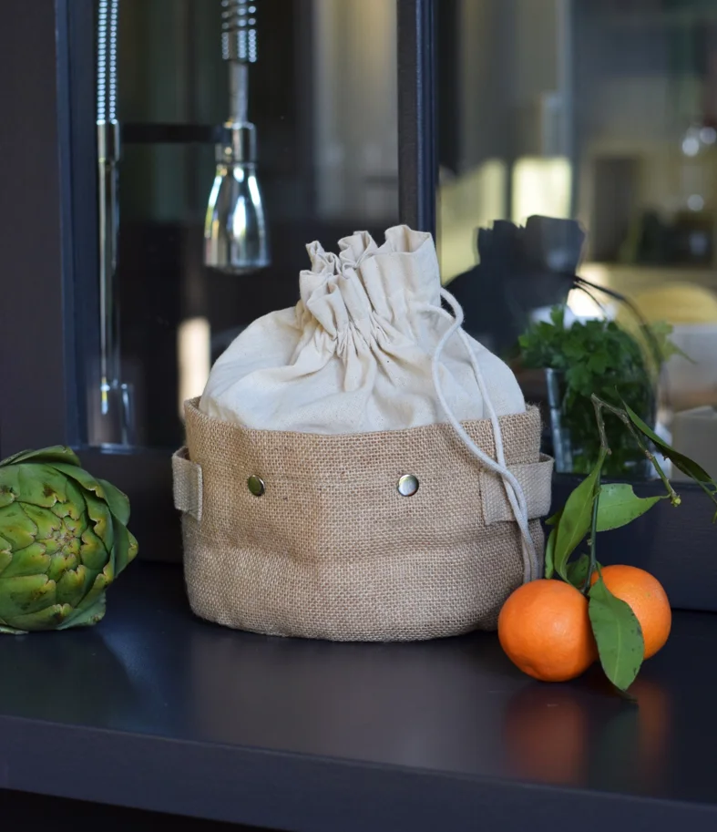 Aufbewahrungstasche mit abnehmbarem Sack, natural M