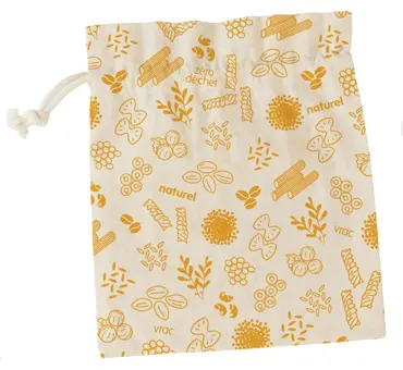 Beutel aus Bio-Baumwolle M gelb, 20x25cm