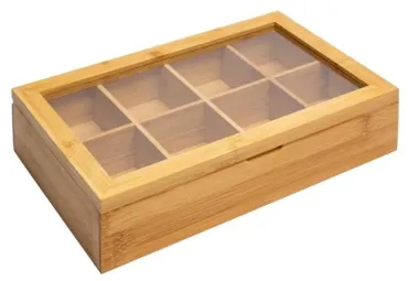 Teebox aus Bambus Teatime, 31.8x19.8cm