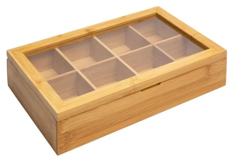 Teebox aus Bambus Teatime, 31.8x19.8cm